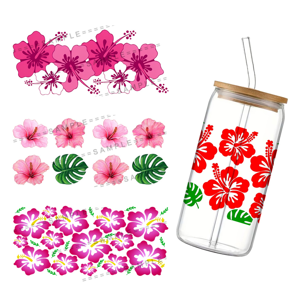 Model Kit Decals - 11x24cm Hibiscus Syriacus UV DTF Wraps