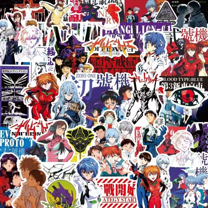 Model Kit Decals - 75pcs Evangelion EVA Rei Asuka Stickers