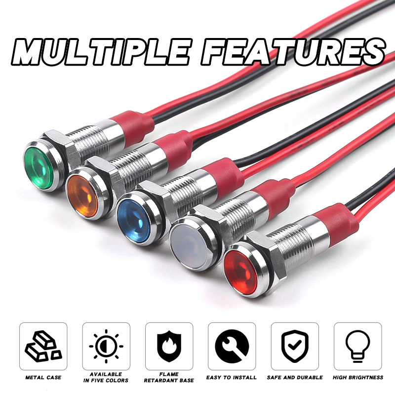6mm Metal LED Indicator Light  - Panel Line Marker 评论和价格