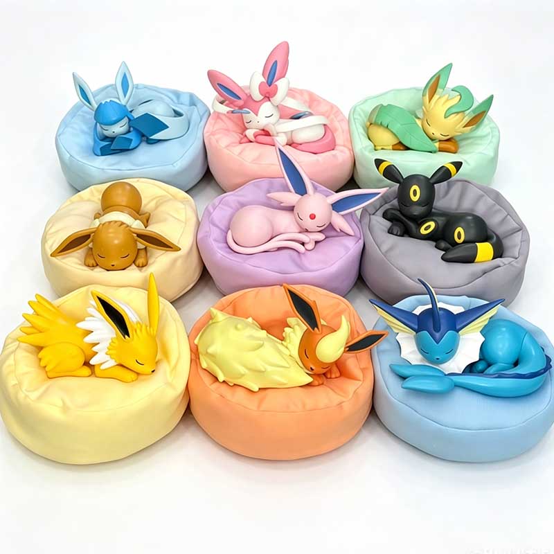 9pcs Anime Pokémon Eevee Figur - Model Kit Eevee 评论和价格