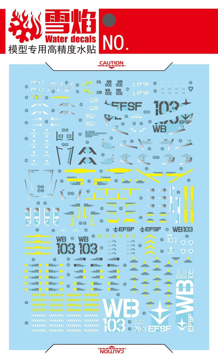Model Decals  Studio PGU RX-78 - Model Kit Decals 评论和价格