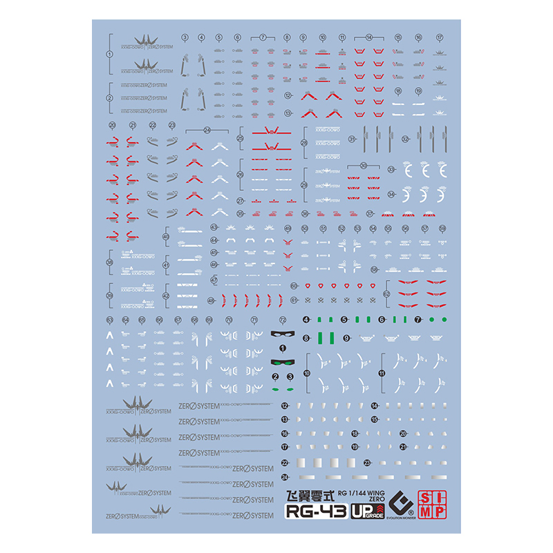 Hot EVO Decal RG43 for RG 1/14 - Model Kit Decals 评论和价格
