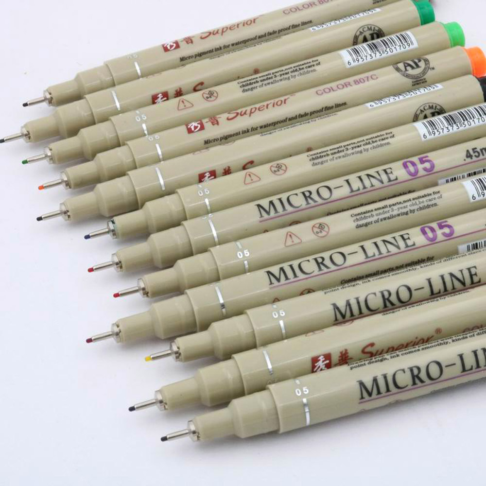 12 Colors Porous-Point Pens Dr - Panel Line Marker 评论和价格