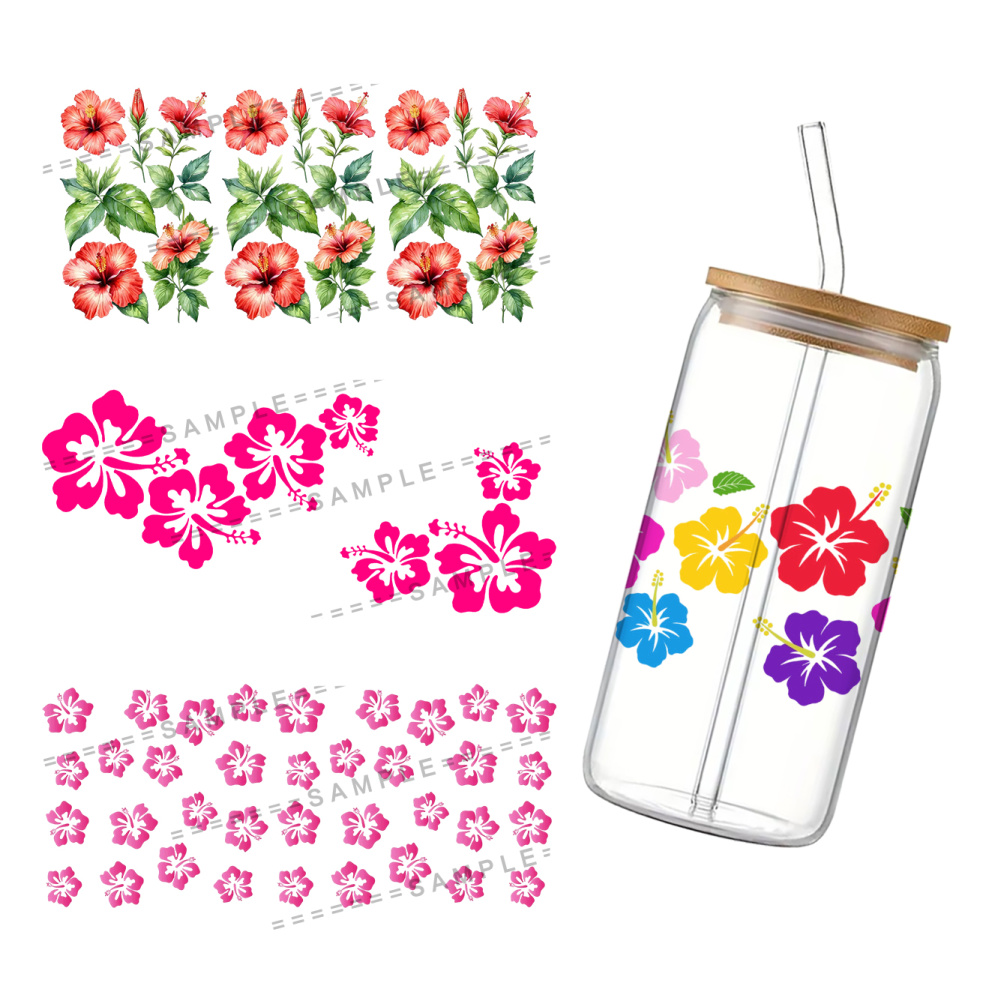 11x24cm Hibiscus Syriacus UV D - Model Kit Decals 评论和价格