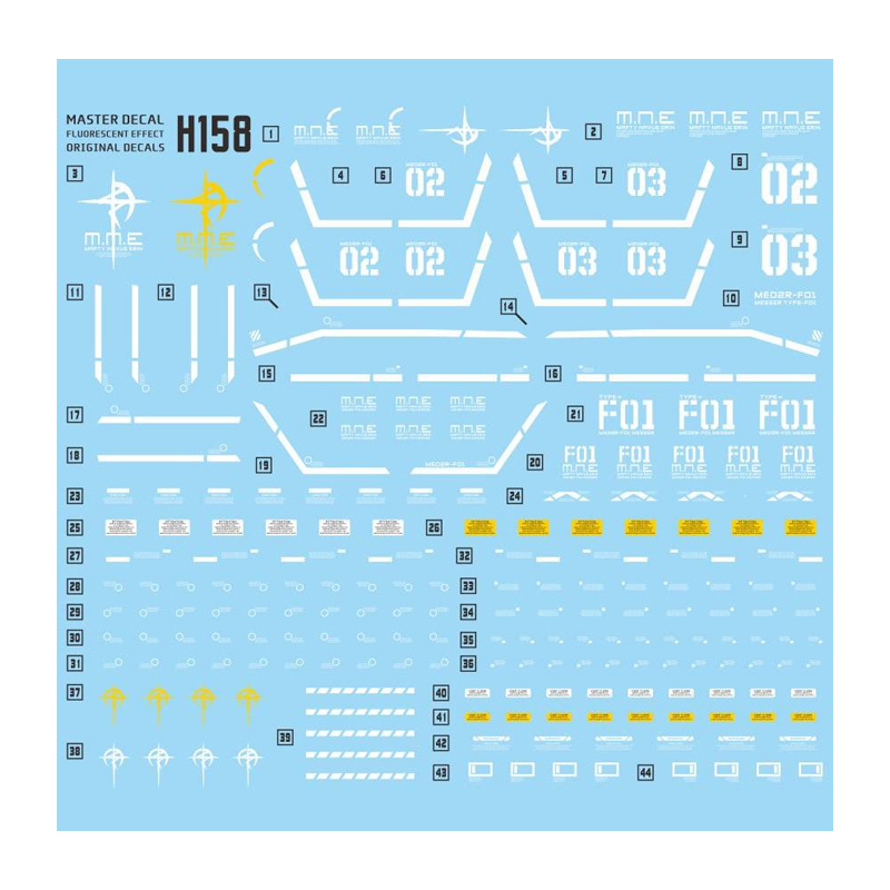 New Master Decal H158 for HGUC - Model Kit Decals 评论和价格