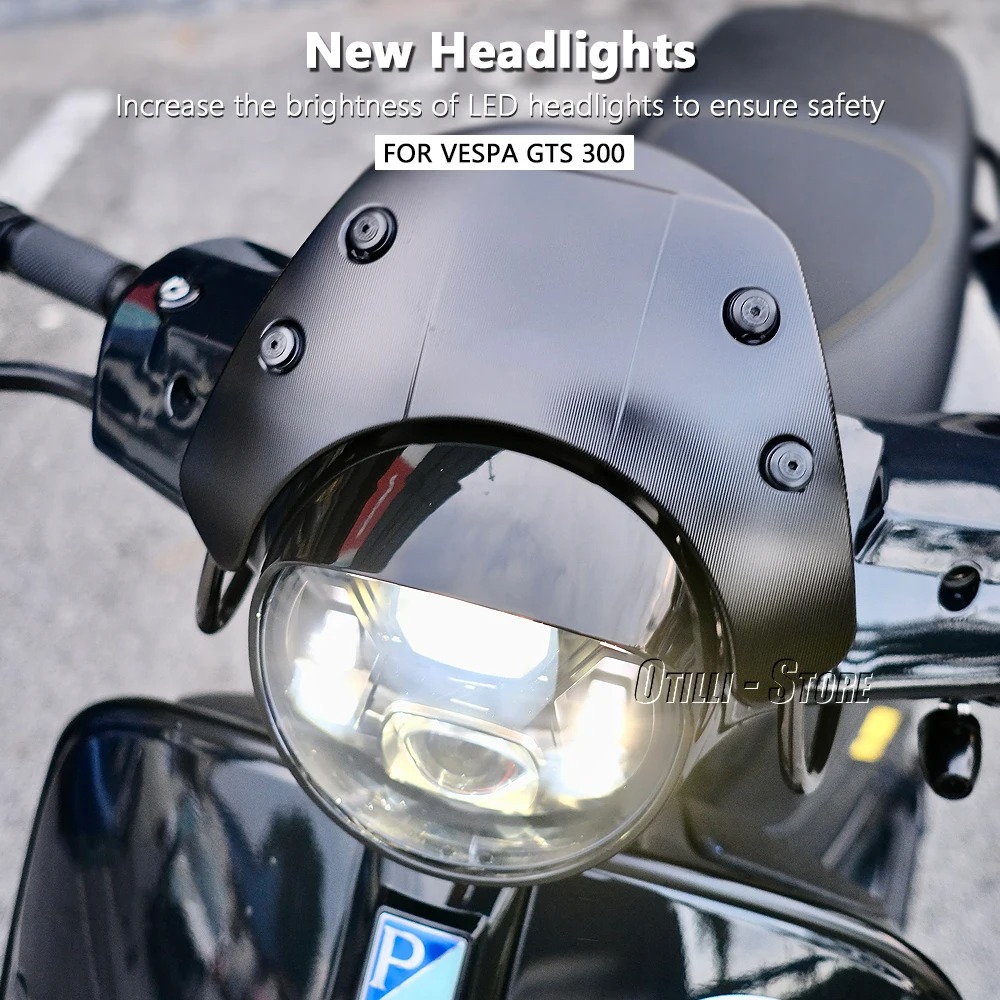 LED Headlight Assembly Black C - Model Kit Vespa 评论和价格